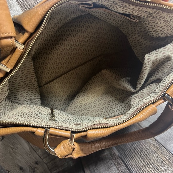 Louis Quatorze Women’s Brown Leather Satchel Shoulder Bag Crossbody Handbag - Picture 14 of 16